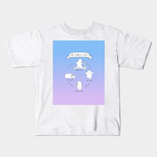 The Boba Fitness Cycle! (Blue and Purple) Kids T-Shirt